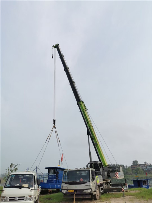 阜城县桥梁建设吊装案例